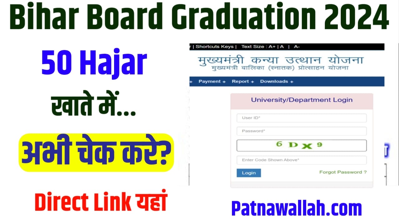 Bihar Board Released ₹ 50000 For Graduate Scholarship